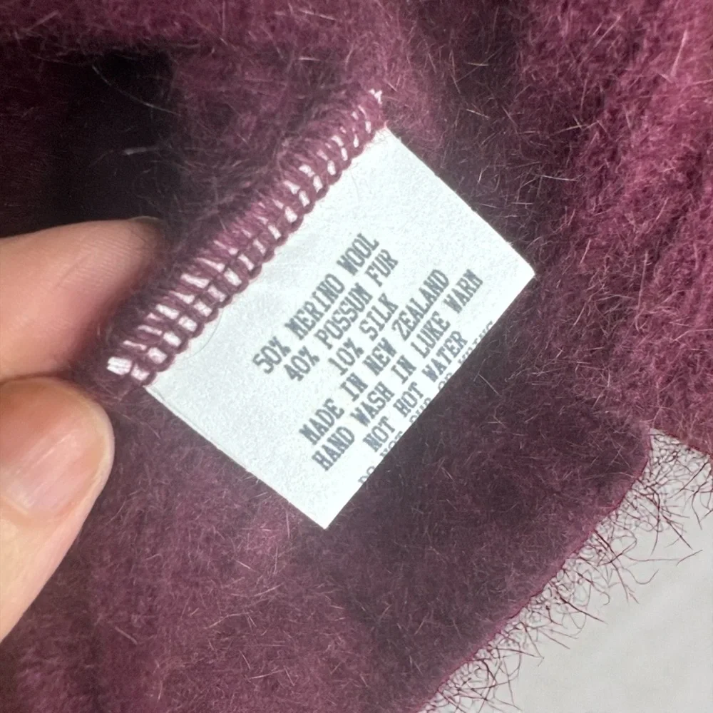 Women's Koru Burgundy Sweater - Picture 6 of 8